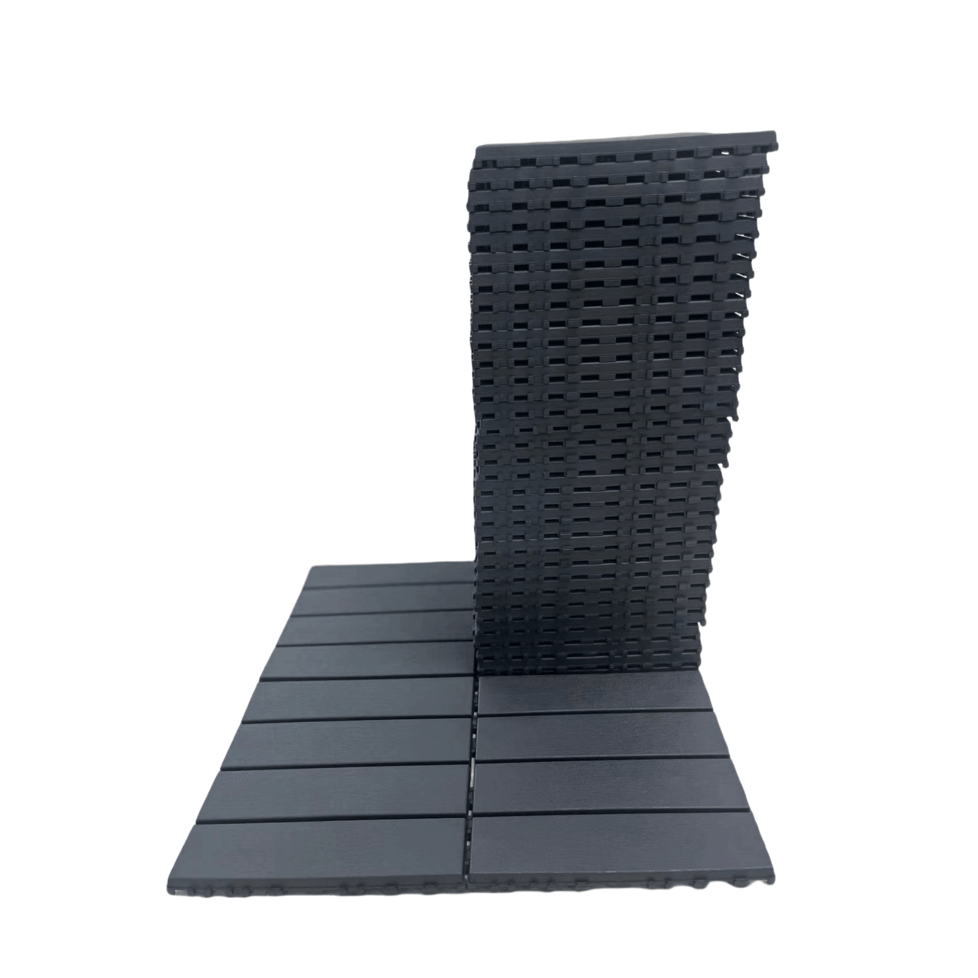 Plastic interlocking deck tiles, 36 terrace deck tiles, 12 