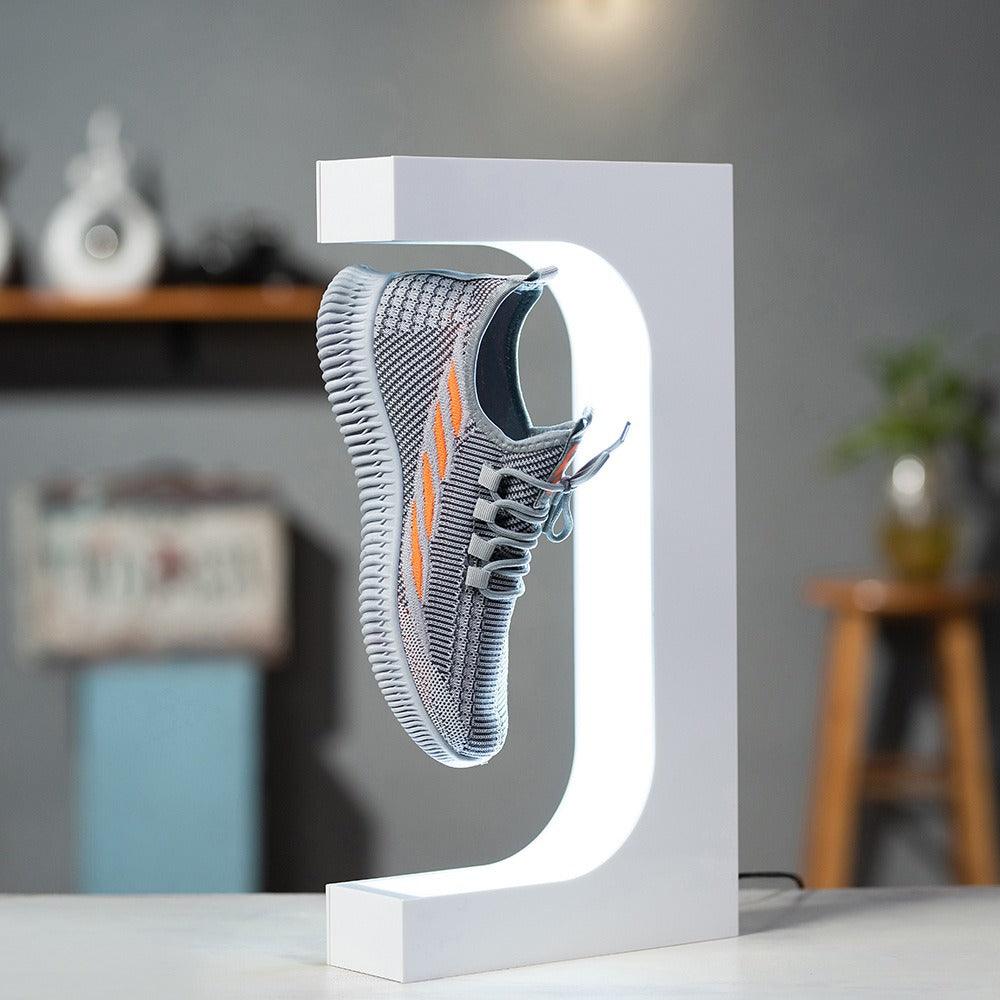 Magnetic levitation acrylic platform desktop advertising rotating display platform Magnetic levitation shoe display rack