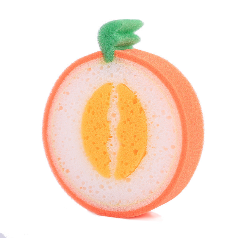Fruit Sponge Dish Washing Brush Non-Stick Oil Kitchen Compressed Sponge Wipe Printing Household Brush Bowl Bath Absorbent Cotton