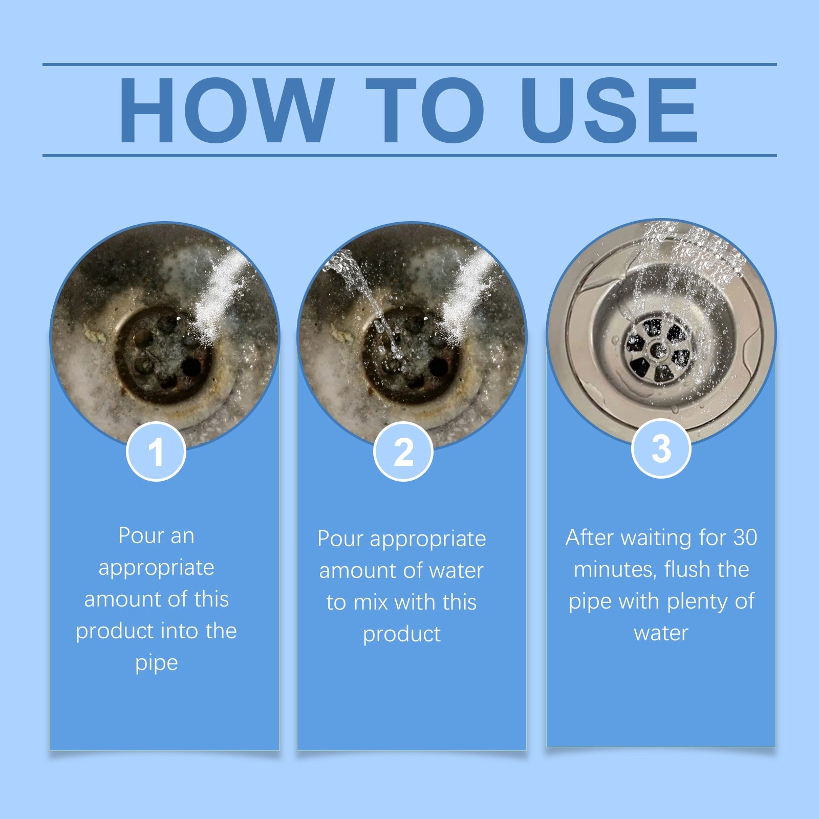 Pipe Dredge Cleaning Agent, Kitchen Toilet Sewer Clogged Dredge Drainage Pipe Clean And Decontaminate