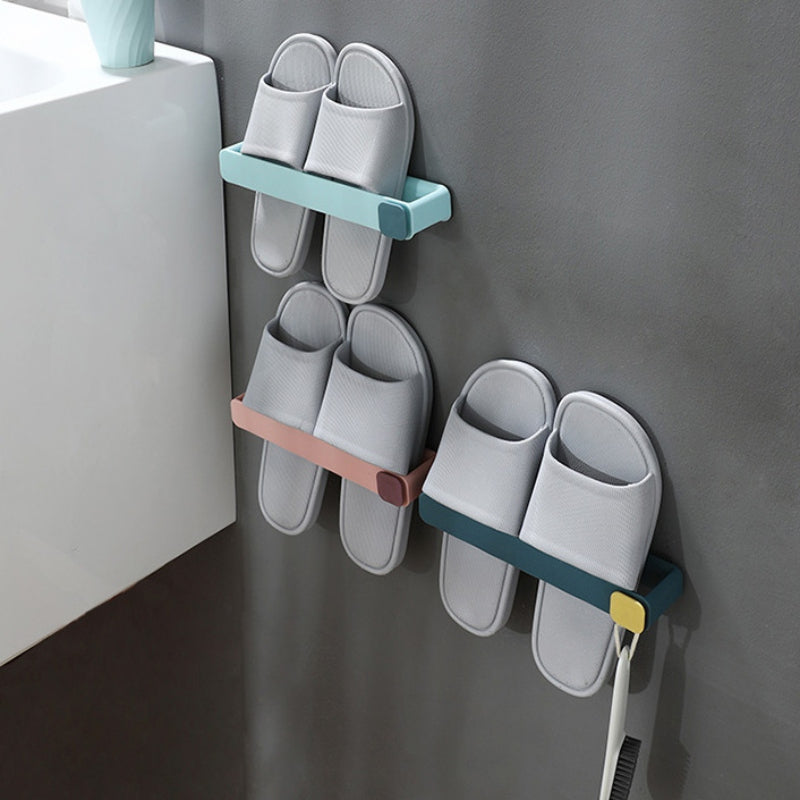 Punch-Free Shoe Rack Bathroom Slippers Rack a Lot Of Toilet Storage Wall Hanging Rack