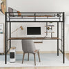 Loft Bed with Desk and Shelf   Space Saving Design Twin - MF285664AAB