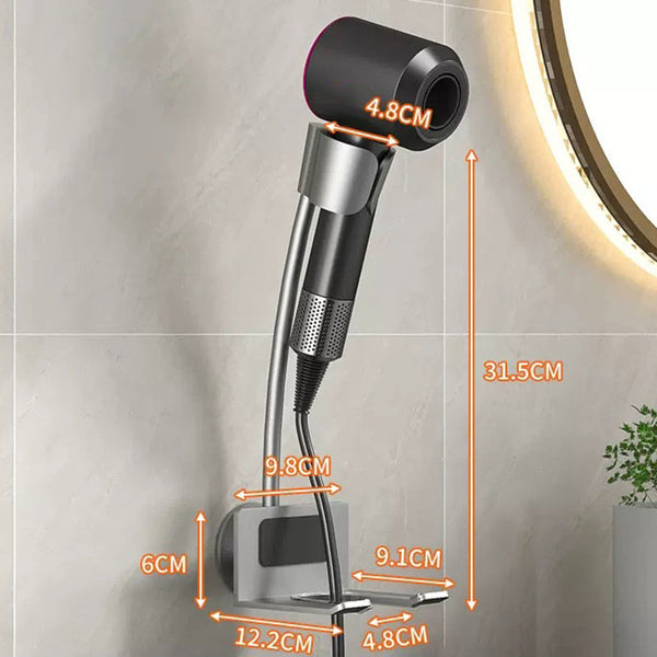 Lazy hair dryer bracket No hand-held hair dryer shelf Wall-mounted no-punching