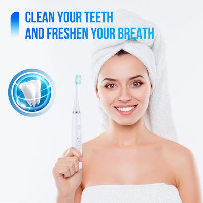 5-Speed High Frequency Vibrating Tooth Cleaner USB Electric Toothbrush Cleaning Device To Remove Stained Calculus Set Tooth Cleaning Instrument