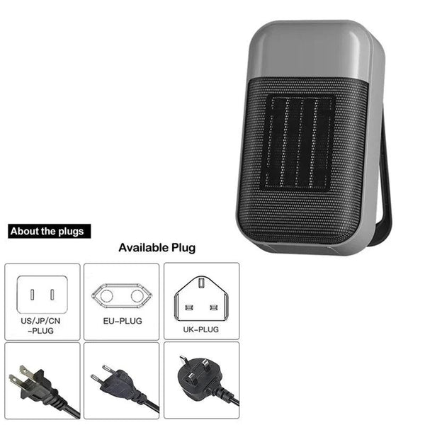 500W Electric Fan Heater Space Heater PTC Fast Heating 110V/220V Office Desktop Portable Electric Heater Radiator Air Heaters