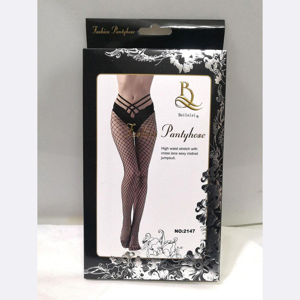 Sexy mid size mesh panties mesh socks V-waist lace sexy fishing net hollow mesh socks
