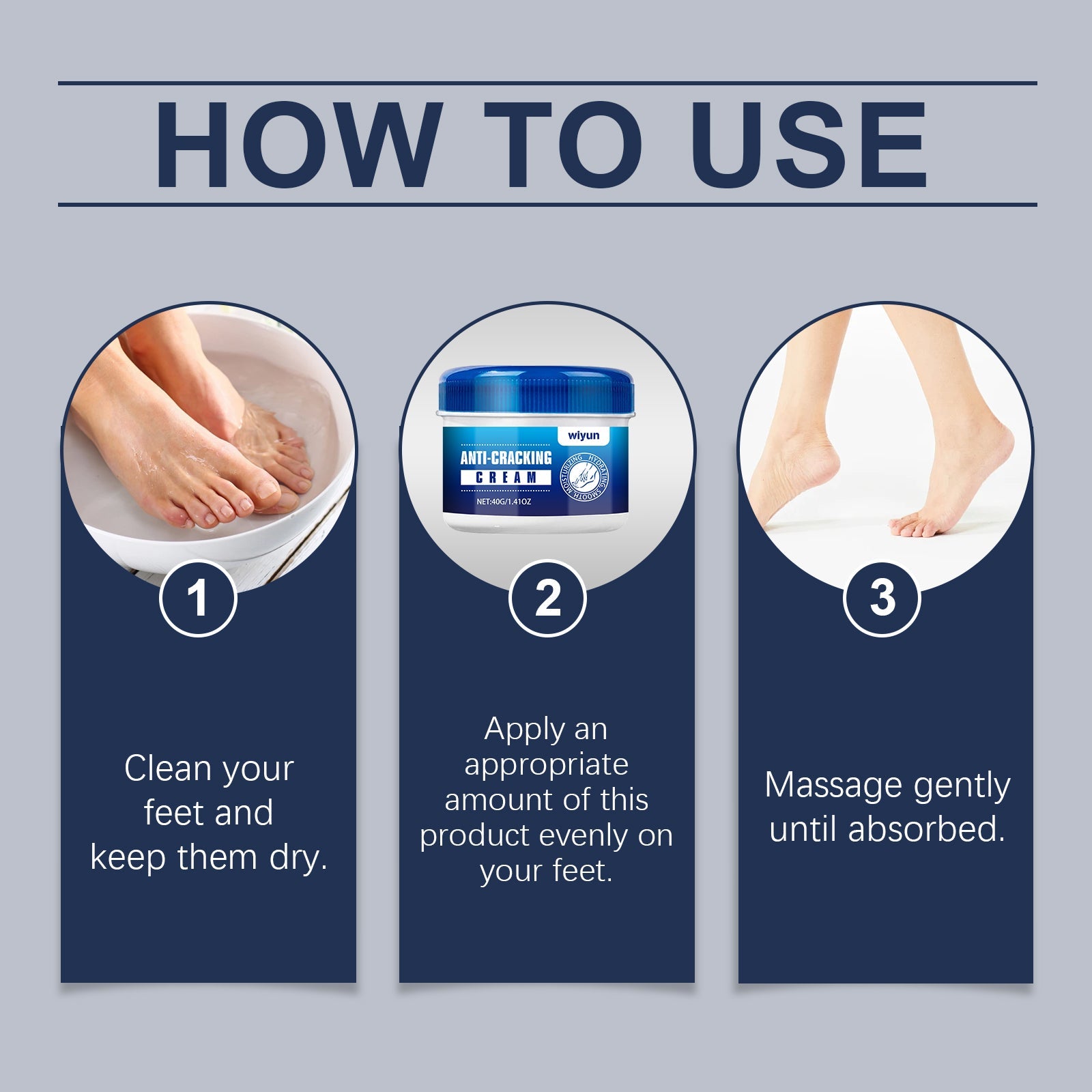 Nourishing Foot Care Cream, Soothing Dry Feet Moisturizing Moisturizing Exfoliating Tender Foot Care Cream