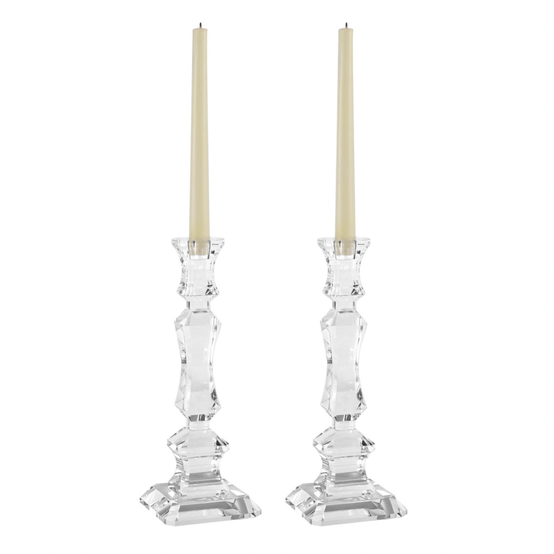 Pair of 12” Heirloom Crystal Candlesticks