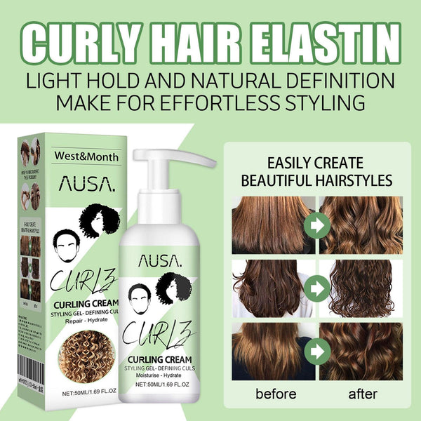 Curly Hair Elastin, Moisturizing Curly Hair Styling Fluffy Elastic Strong Hair Smoothing Frizz And Hair Care
