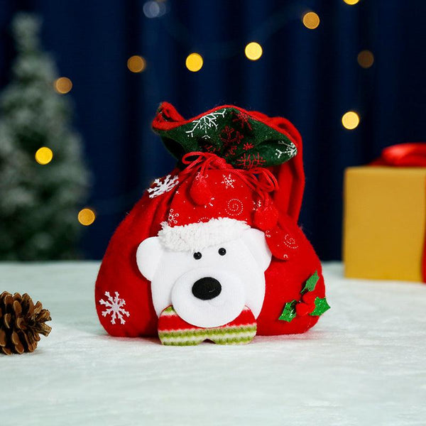 Christmas Creative English Apple Bag Santa Claus Children's Gift Bag Candy Bag Christmas Gift Christmas Bag Bundle