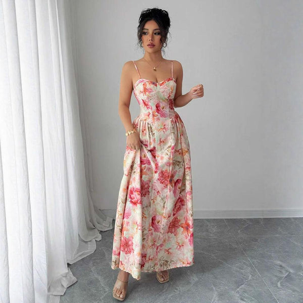 Cross-borderNew Spring and Summer Strapless Shoulder-baring Women's Fashion Fairy Long Elegant Evening Dress