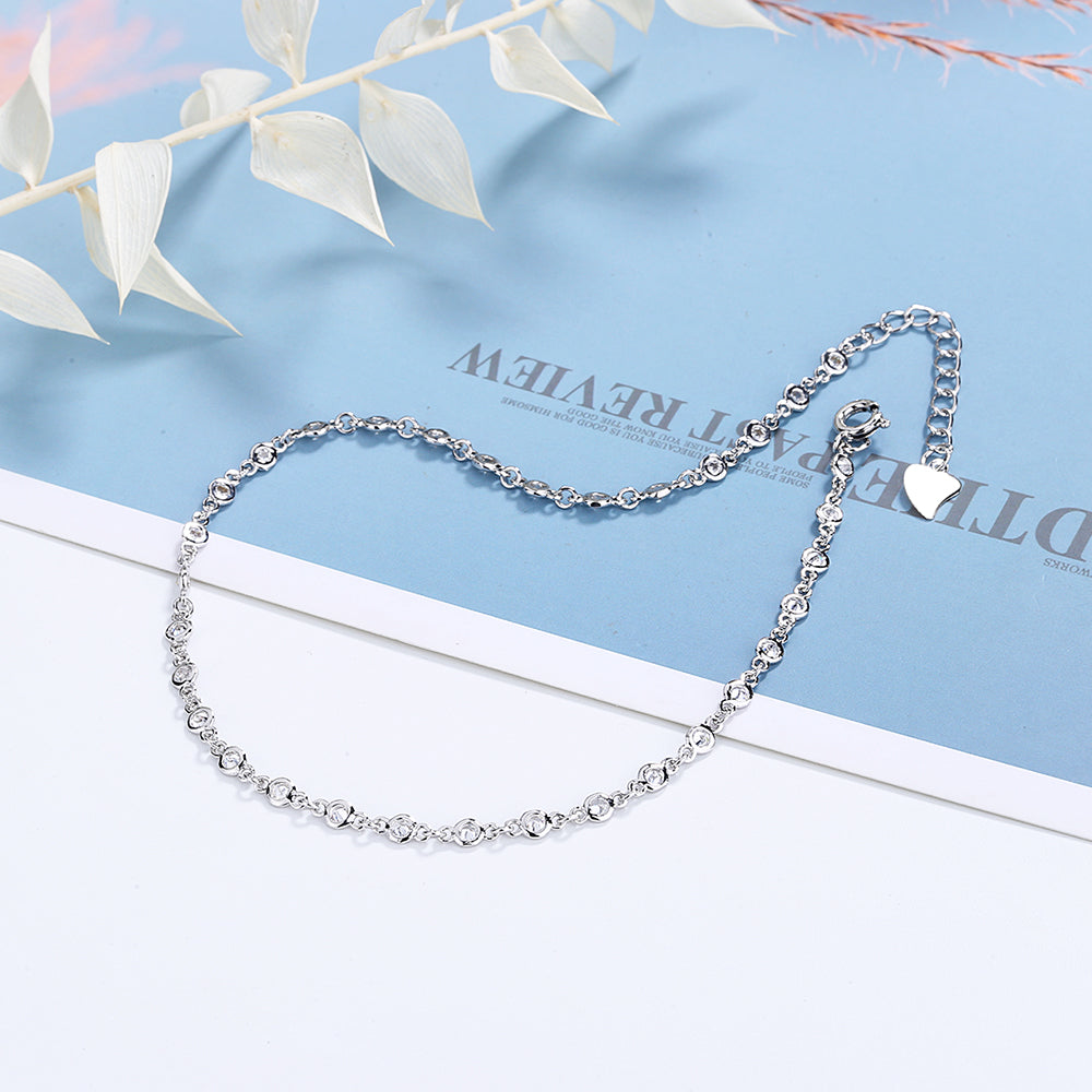 Station Anklets with Crystals from Swarovski