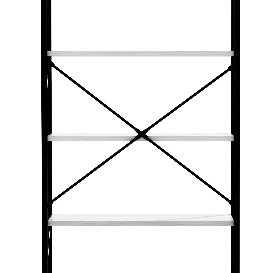 5-Tier Bookshelf, Freestanding White Book Shelf Modern Minimalist Open Display Storage Book Shelves Standing Shelving Unit White