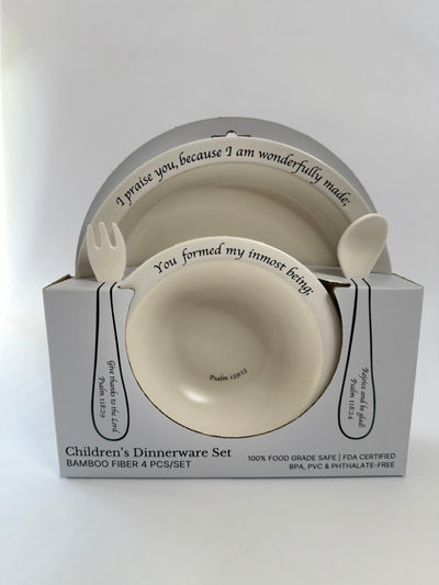 Children's Dinnerware Set - Blue/Gray