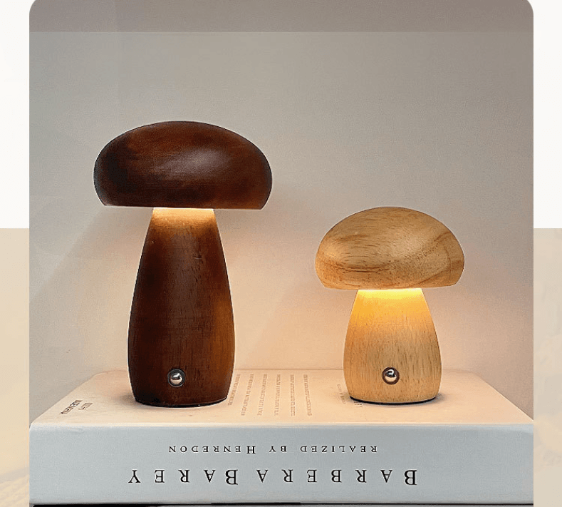 Mushroom lamp, LED charging night light, creative desk lamp, bedroom minimalist touch switch, ambient light, gift