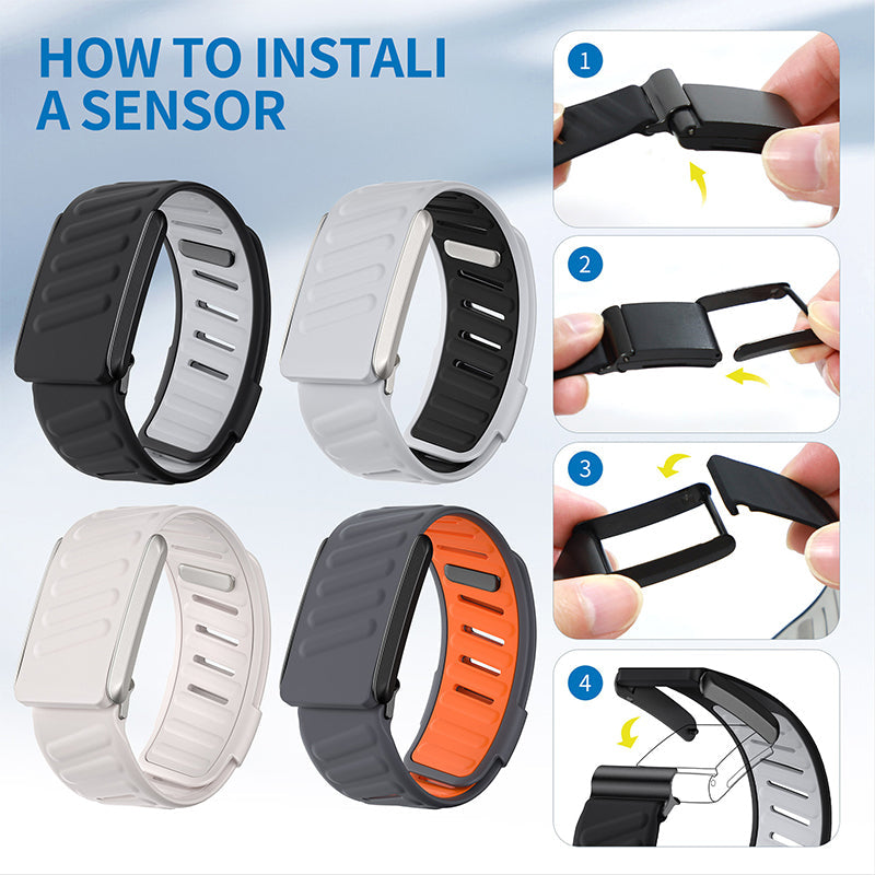 SportFlex Soft-Touch Silicone Wrist Band: a waterproof and sweatproof replacement band that is compatible with the WHOOP 4.0 HRM