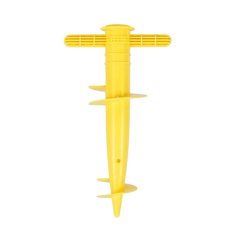 Plastic Adjustable Umbrella Base, Sun, Beach, Terrace, Sand, Ground Fixing Tools (Anchor Bracket, Spiral Tool, Tip Part), 1 Pc