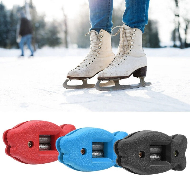 Diamond Sandstone Ice Skate Double Side Sharpener Portable Hanging Ice Hockey Shoe Blades Sharpener Ice Skate Accessories