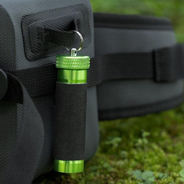 Aluminum alloy traction rod – anti-slip rubber, hook line for pulling/knotting, fishing tool with hand & line protection.