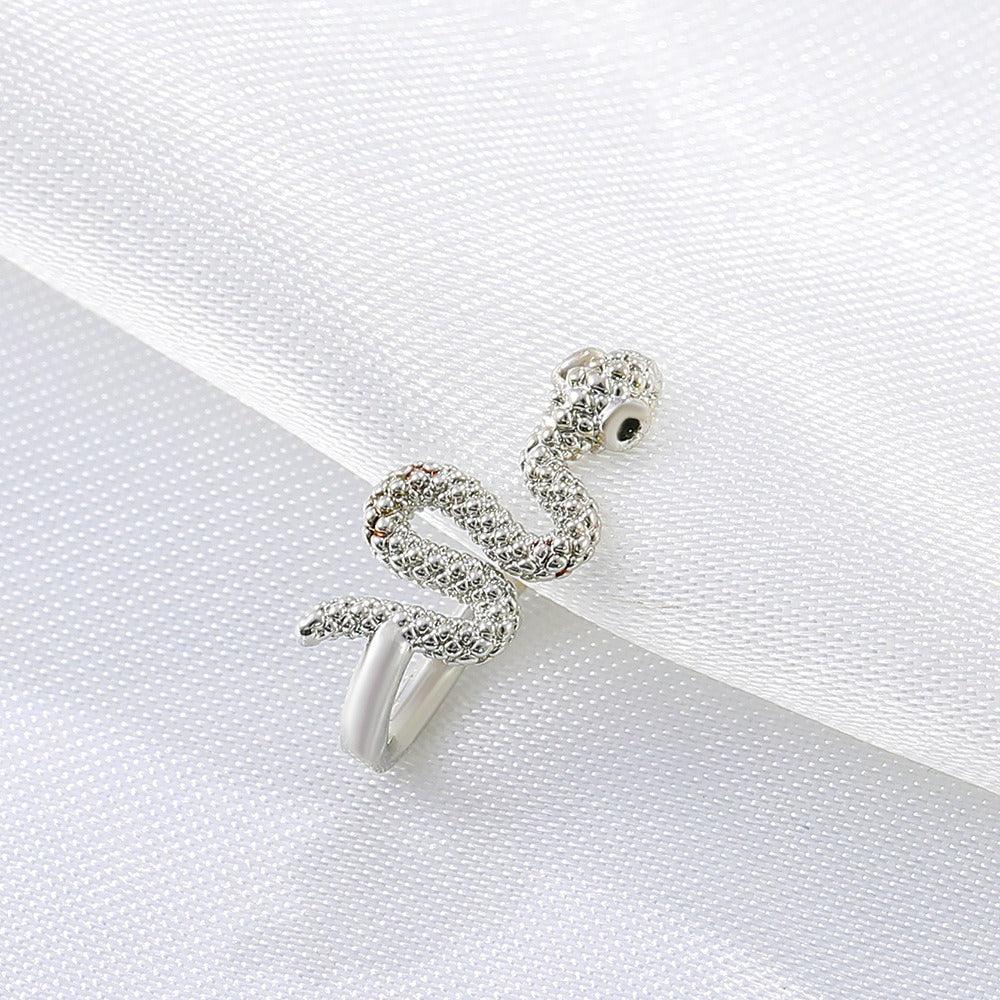 Snake shaped false nose nail nose ring human piercing jewelry for men and women