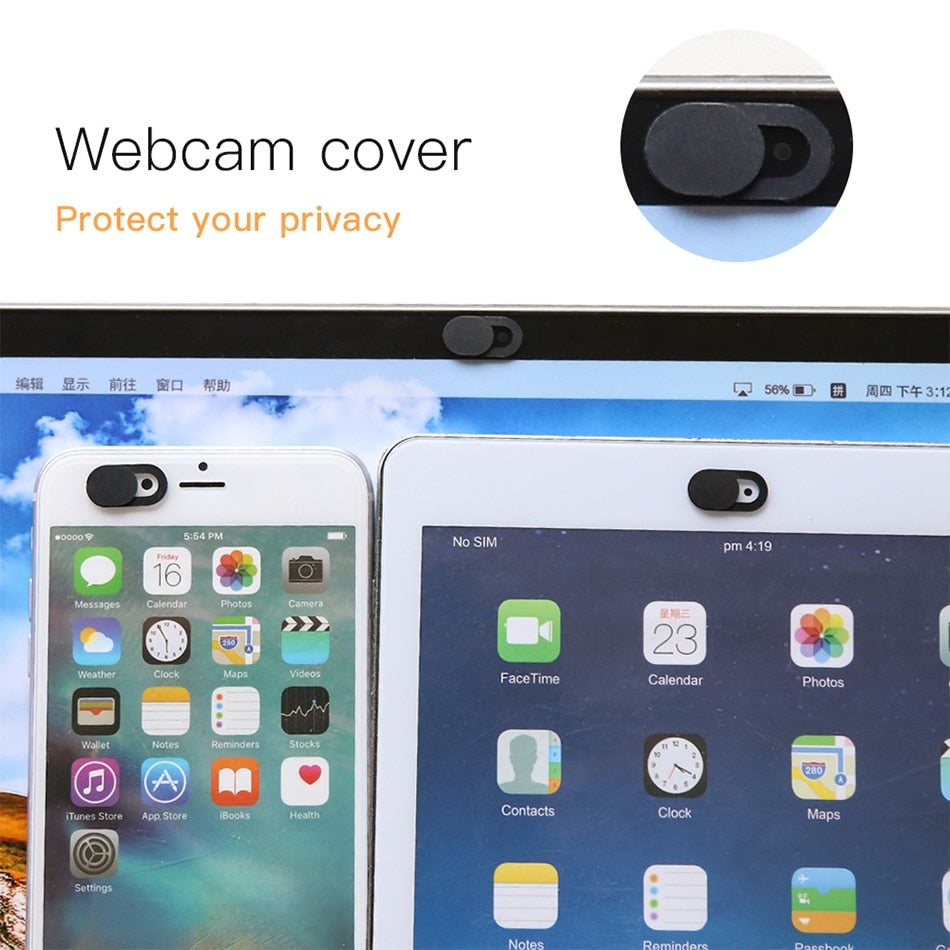 6Pcs/lot  WebCam Cover Shutter Magnet Slider Plastic For iPhone Web Laptop PC For iPad Tablet Camera Mobile Phone Privacy Sticker