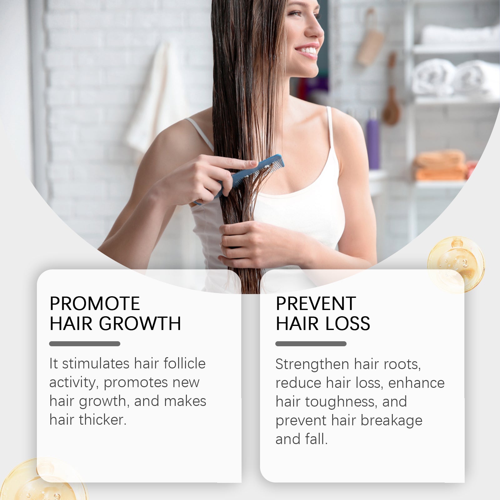 Onion Hair Care Essential Oil Repairs Dry Hair And Irritated Hair, Moisturizes, Moisturizes, And Softens Hair Essential Oil