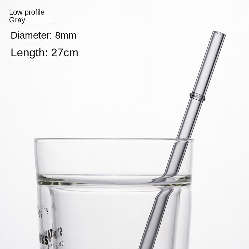 Eco-Friendly High Borosilicate Glass Straw Durable Heat-Resistant Starbucks Kids Straw 27cm Customized