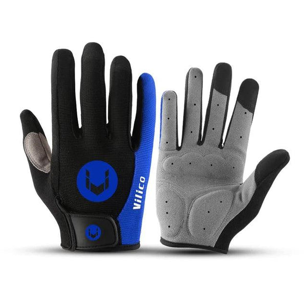 Men and women outdoor cycling windproof and cold proof motorcycle electric bike full finger touch screen anti slip gloves