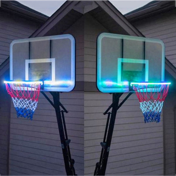 1 PCS LED Basketball Hoop Light Basketball Rim Changing Induction Lamp Shoot Hoops Solar Light Playing At Night LED Strip Lamp - Gifts for You 'n Me