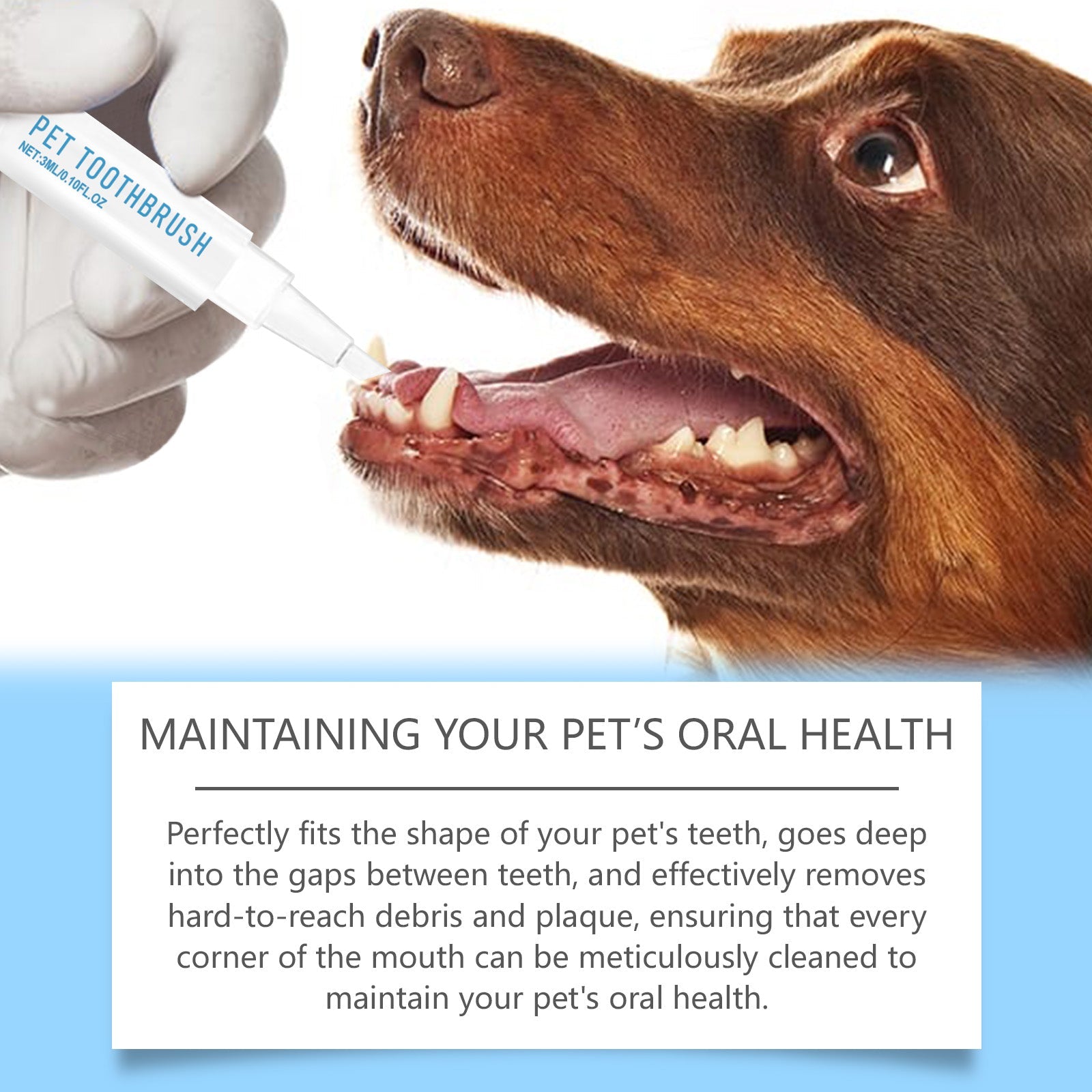 New Pet Toothbrush, Gentle Care, Fresh Breath Clean Bad Breath Pet Teeth Cleaning Pen