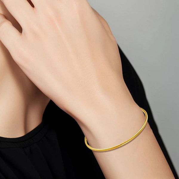 3mm smooth plain circular ring bracelet with multiple layers for wearing wristbands and accessories