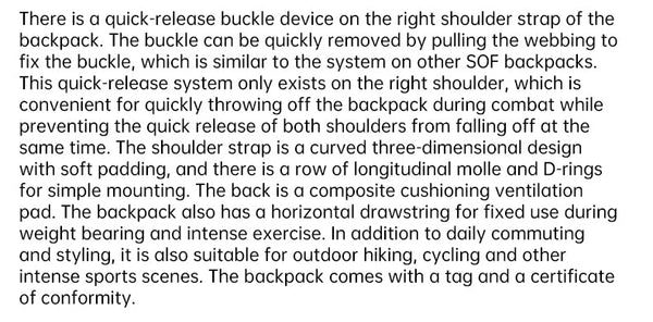 Cold War export: Russian Mammoth B tactical backpack, replica of Russian mountain special forces SPN Beaver 2 assault pack