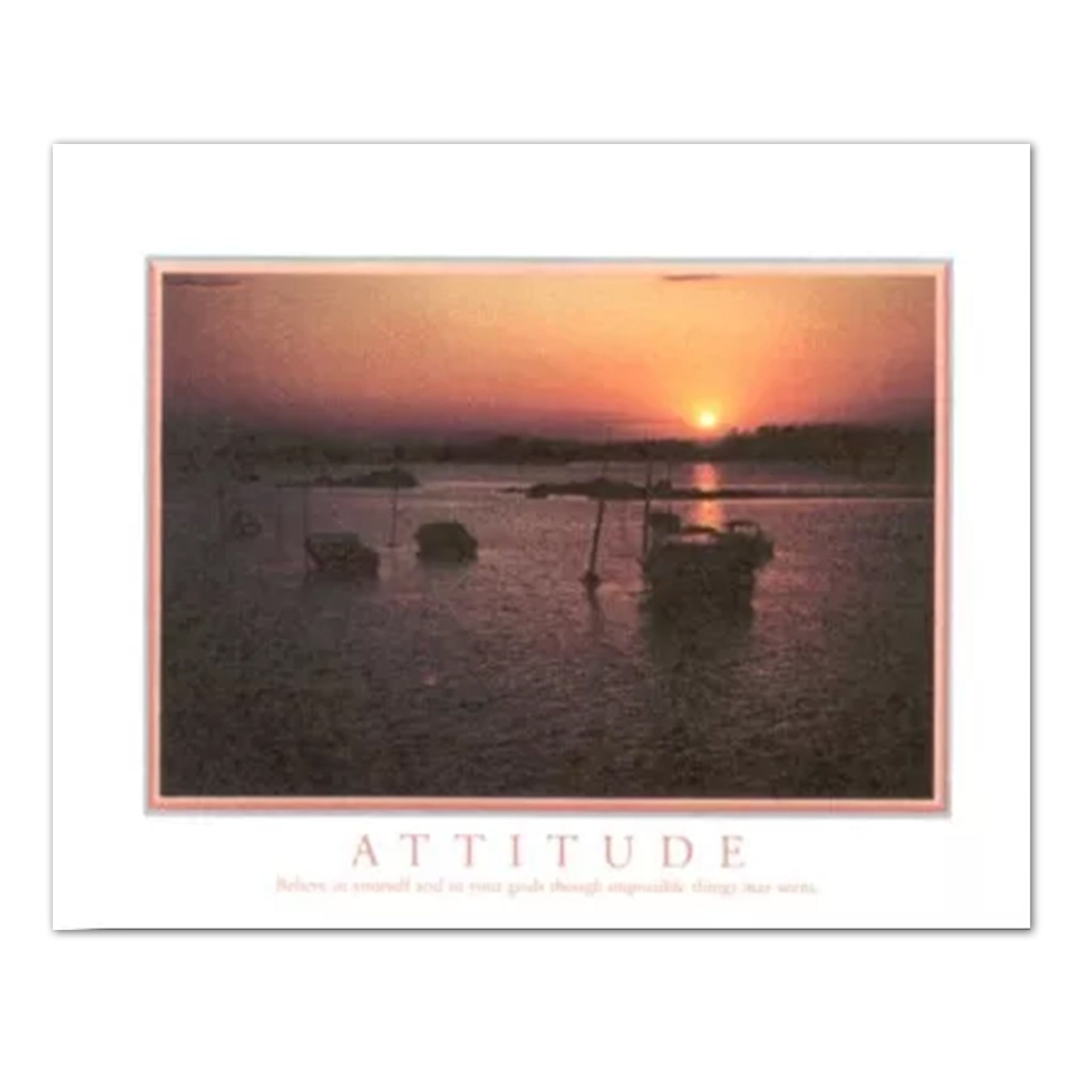 Motivational Boat Art – 16x20 Wall Print on Lithograph Paper, Ready to Frame