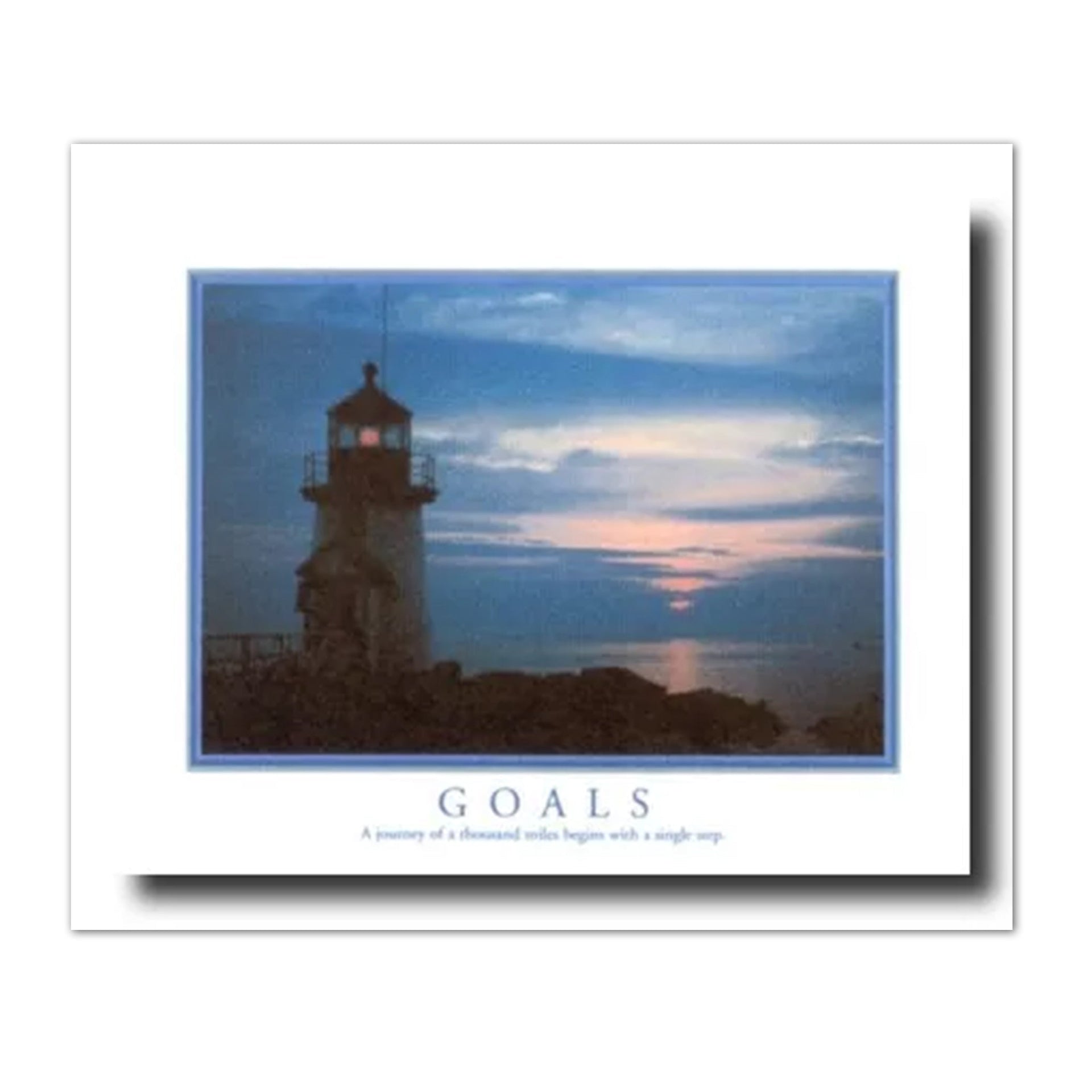 Motivational Lighthouse Art - 16x20 Inch High Quality Lithograph Wall Print