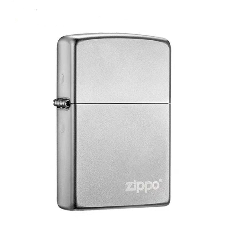 Zippo Treasure Lighter Chrome Matte Logo 205ZL