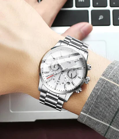 LIGE TimeMaster Quartz Sports Watch