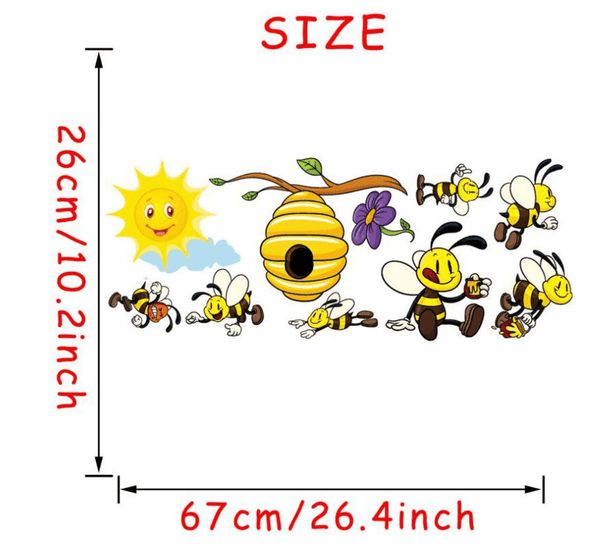 Flying Bees and Hive Wall Stickers
