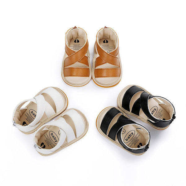 Baby Boy Summer Sandals Rubber Sole Breathable Toddler Shoes 0-3-6-9-12 Months Shoes