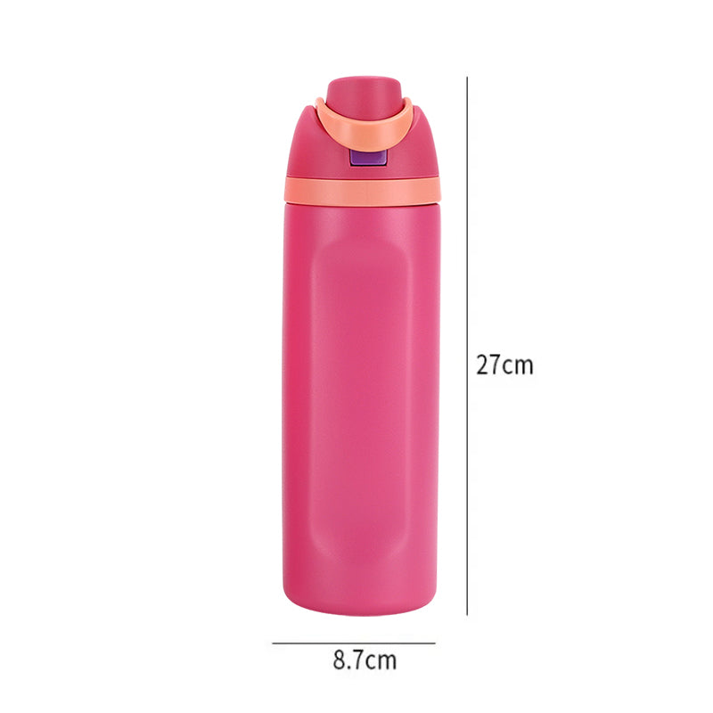 Insulated Stainless Steel Water Bottle (24OZ/32OZ), with straw, BPA-Free, great for sports and travel.