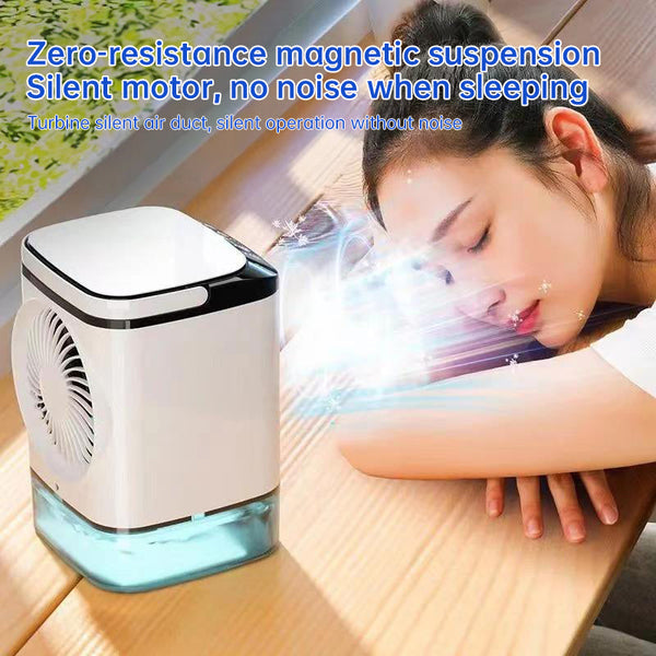 3-speed Portable Mini Air Cooler (900ML Tank) - Fan & Humidifier. For bedroom/office.