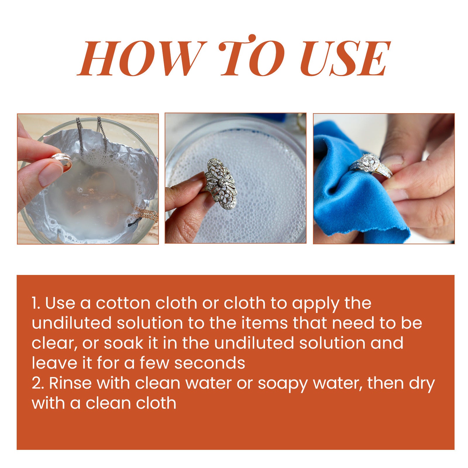 Jewelry Cleaner Jewelry Cleaner, Stain Cleaner, Antioxidation, Blackening Jewelry Care Cleaner