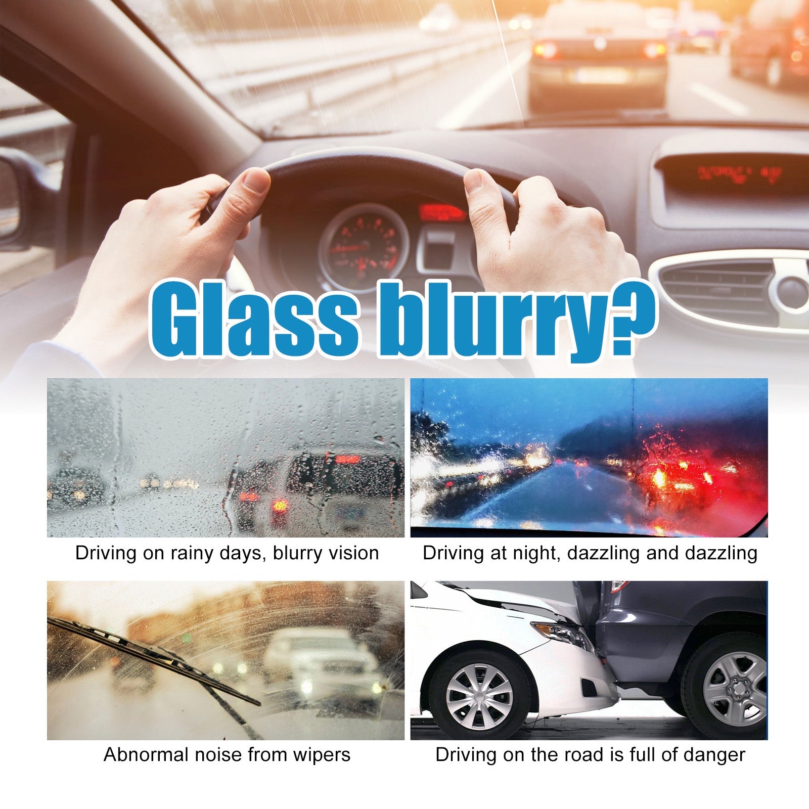 Car Windshield Cleaner, Car Glass Rearview Mirror Cleaning Oil And Removal Fog Cleaner