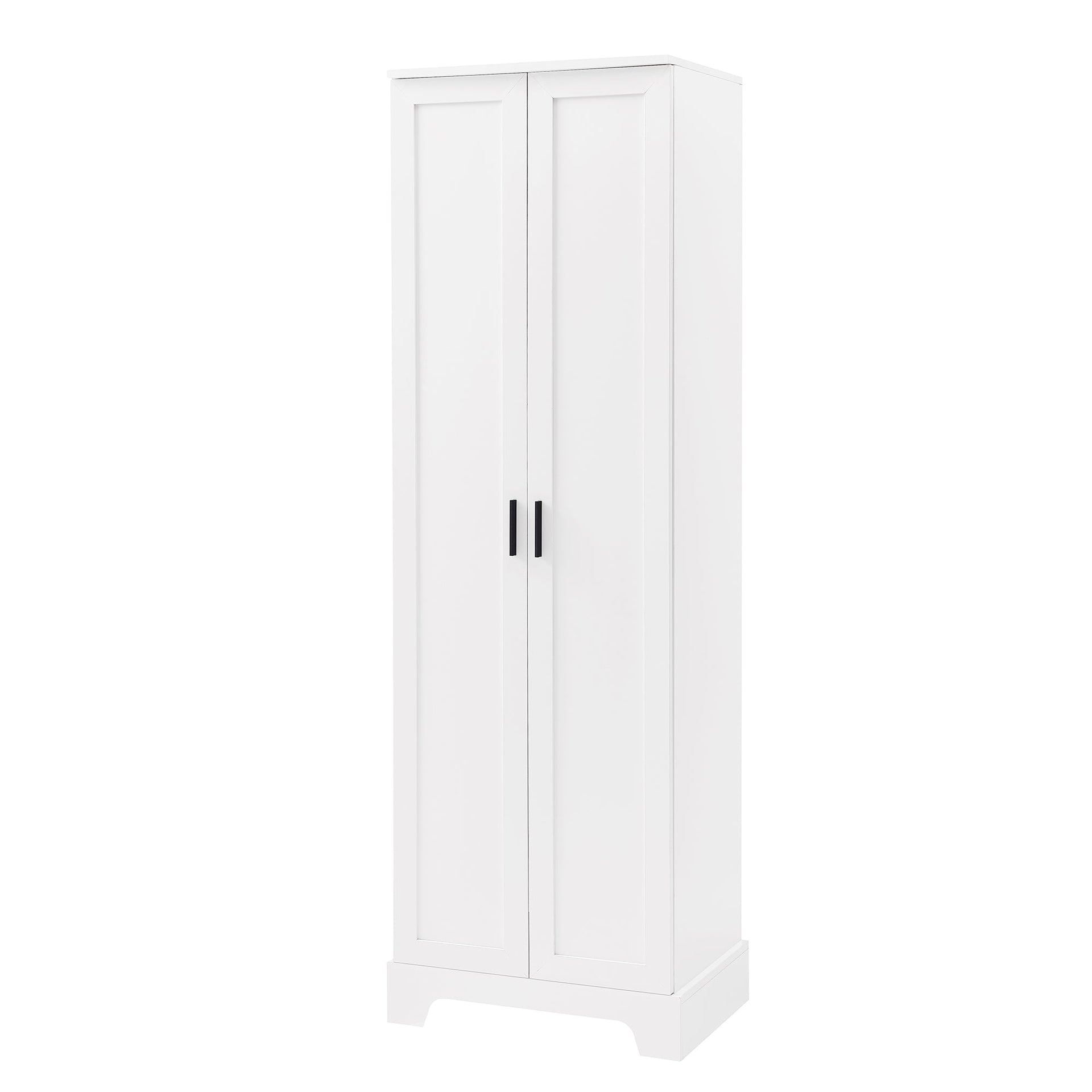 Storage Cabinet with Two Doors for Bathroom, Office, Adjustable Shelf, MDF Board, White