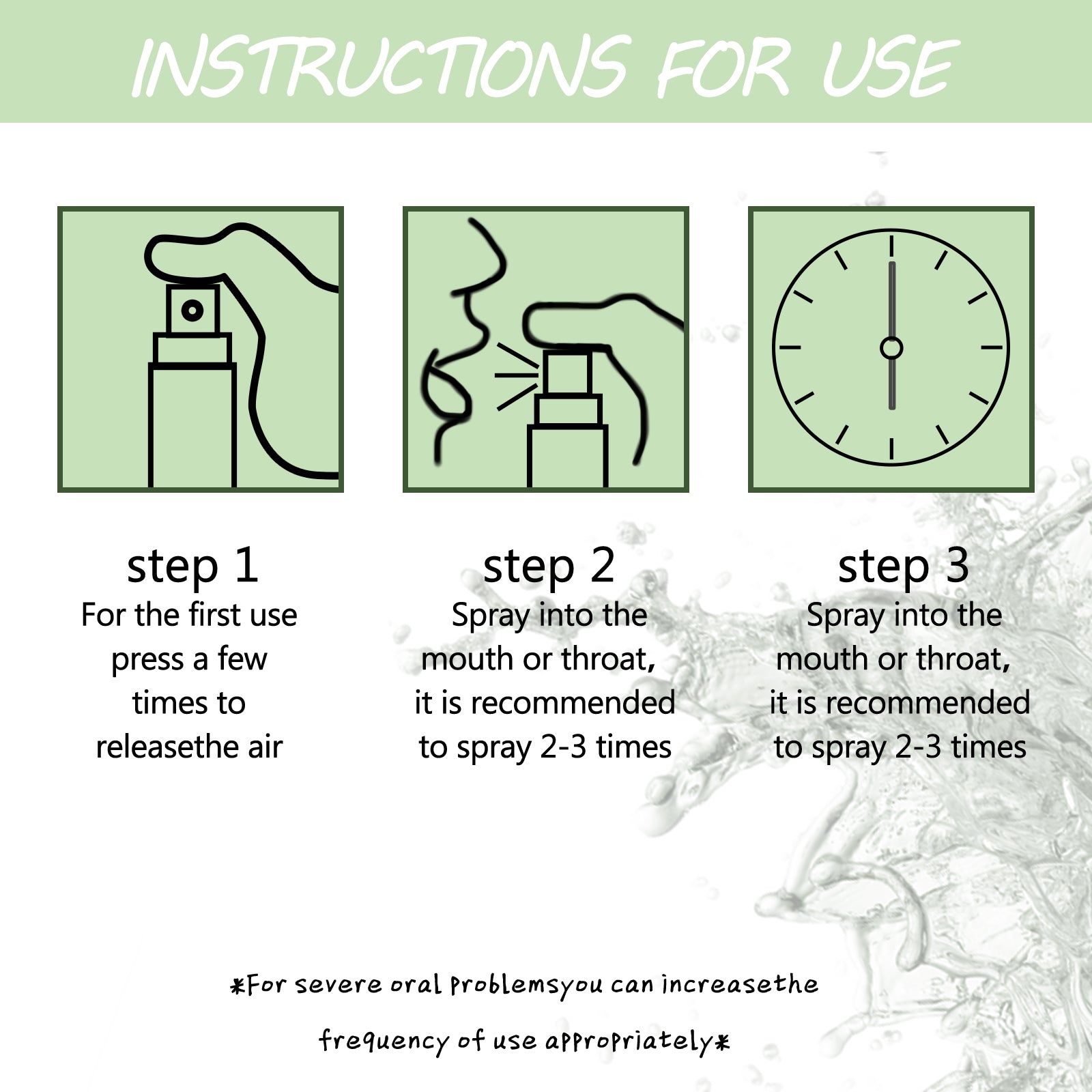 Breath Fresher, Retain Fragrance Remove Odor Portable Minty Breath Freshening Spray