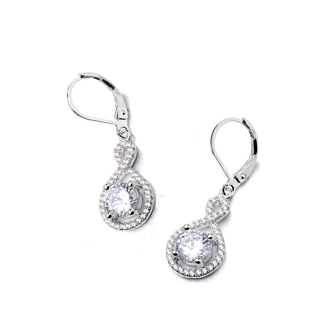 14K Gold Infinity Leverback earrings