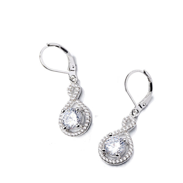 14K Gold Infinity Leverback earrings