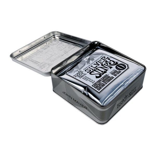 Ernie Ball John Mayer Silver Slinky Nickel Wound Electric Guitar Strings 3-Pack Tin - 10.5-47 Gauge