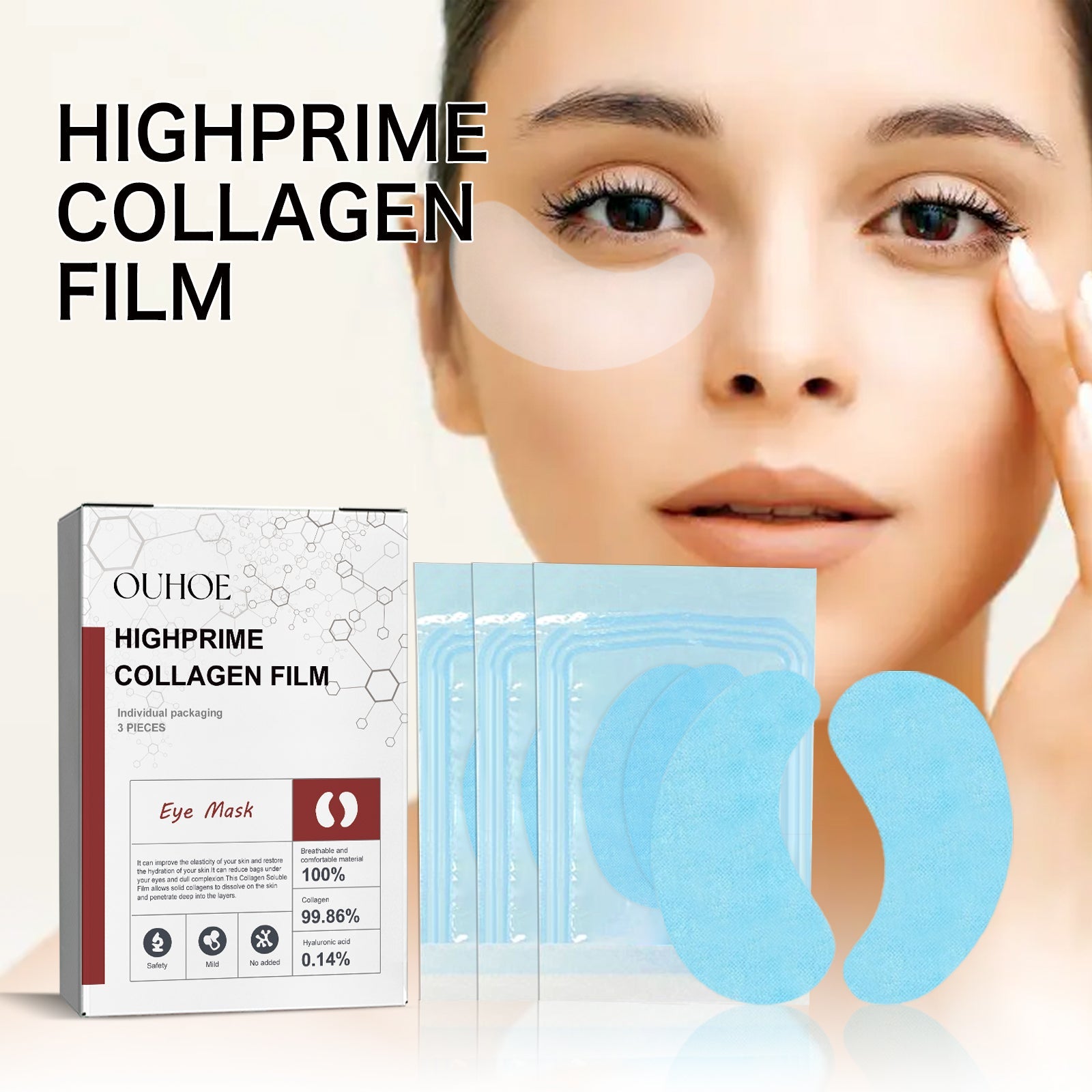 Hydrolyzed Collagen Eye Mask Firming, Lightening And Repairing Eye Lines And Dark Circles