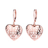 14K Gold and Sterling Silver Filigree Heart Earring