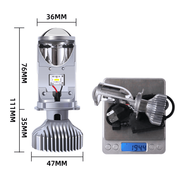 AILEO Canbus 90W/Pair Lamp H4 LED Mini Projector Lens Automobles Bulb 20000LM Conversion Kit Hi/Lo Beam Headlight 12V24V RHD LHD